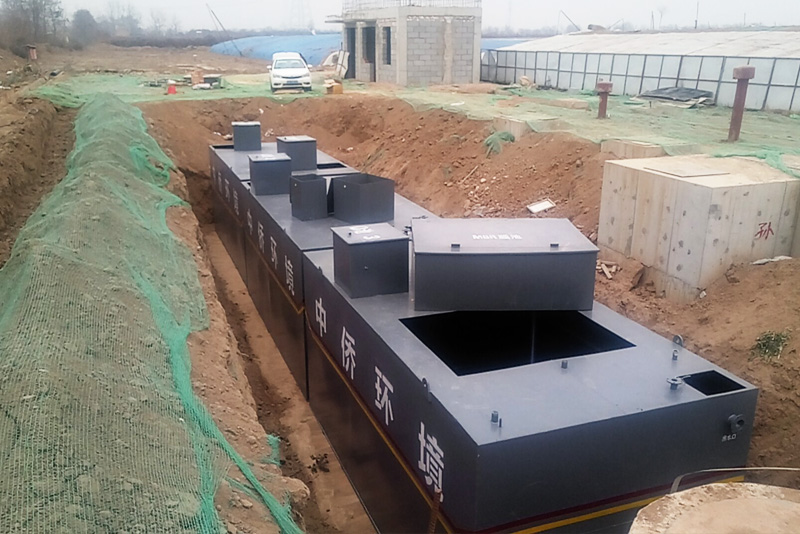 安徽地埋式污水处理设备安装现场