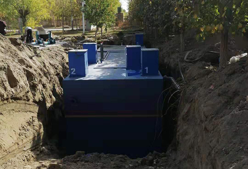 新疆一体化污水处理设备安装现场